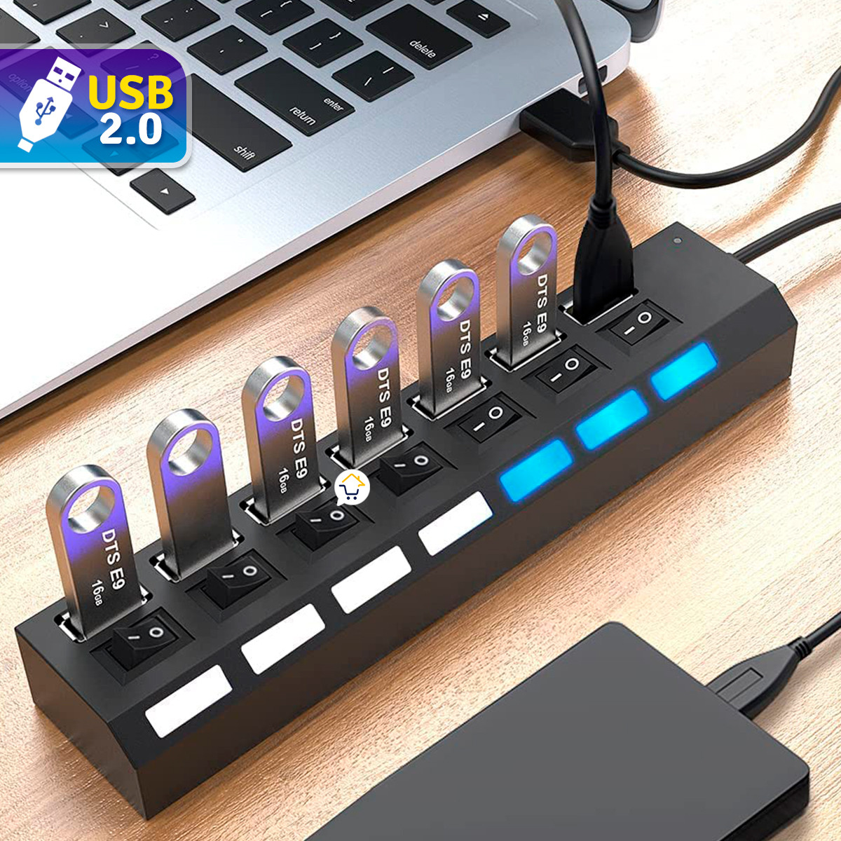 Miniatura 8 de Multipuertos USB 2.0 Interruptor HUB